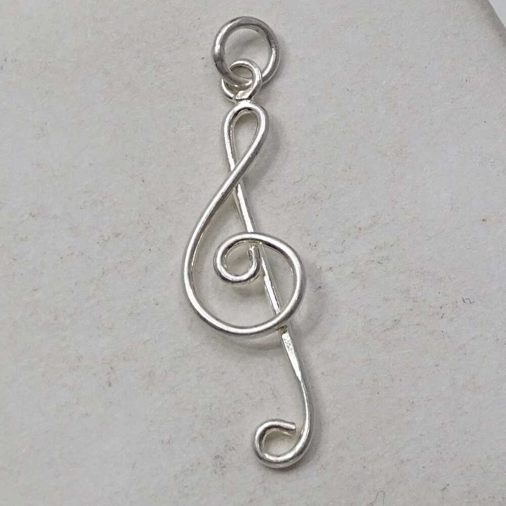 Sterling Silver Treble Clef Charm
